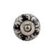 Cream Decorative Black Ceramic Knob